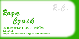 roza czvik business card